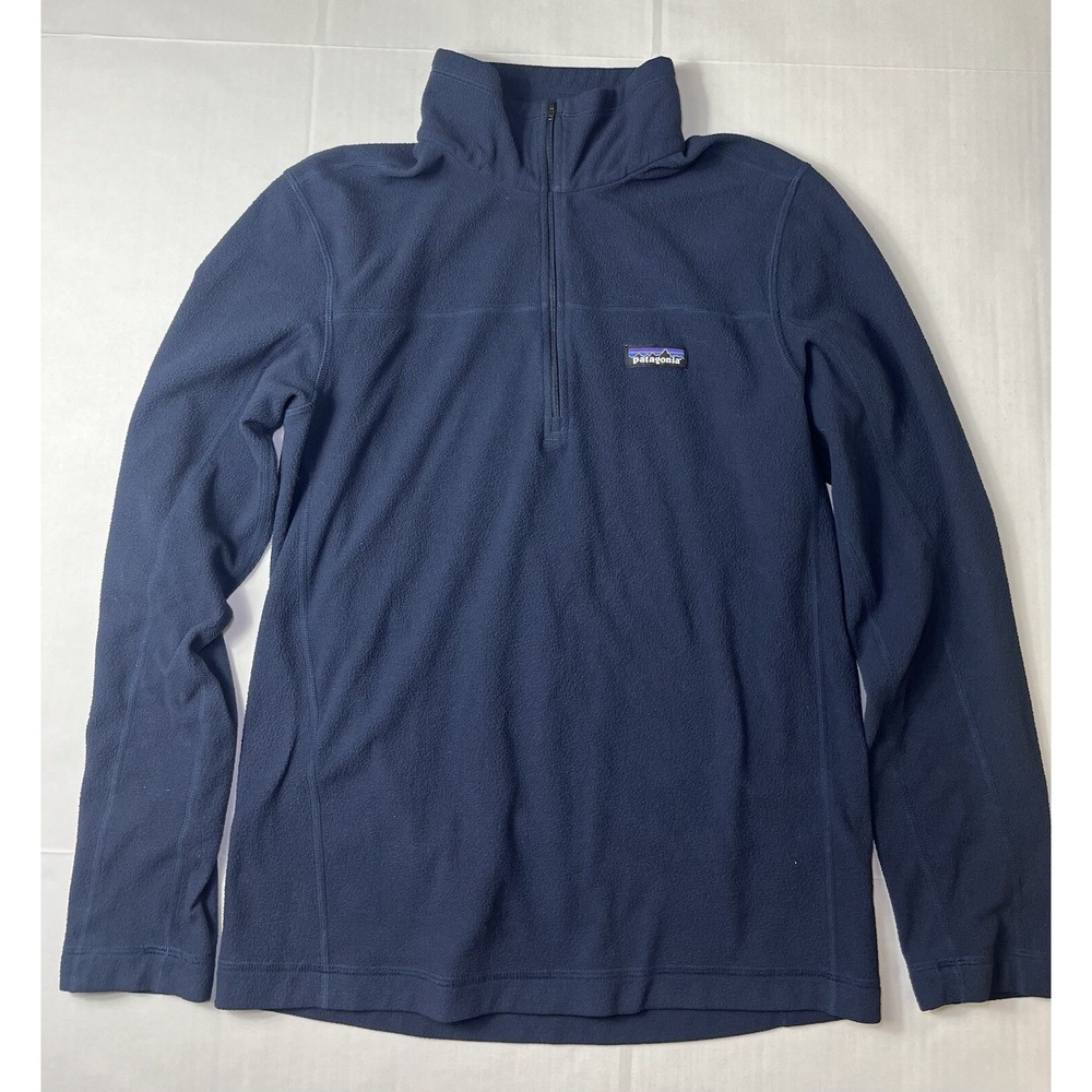 Patagonia Mens Micro D Lightweight Fleece Navy Blue Full Zip Jacket Small